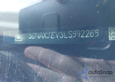 2020 Chevrolet Equinox Fwd 2Fl z USA, uszkodzony, nr VIN 3GNAXJEV3LS592265